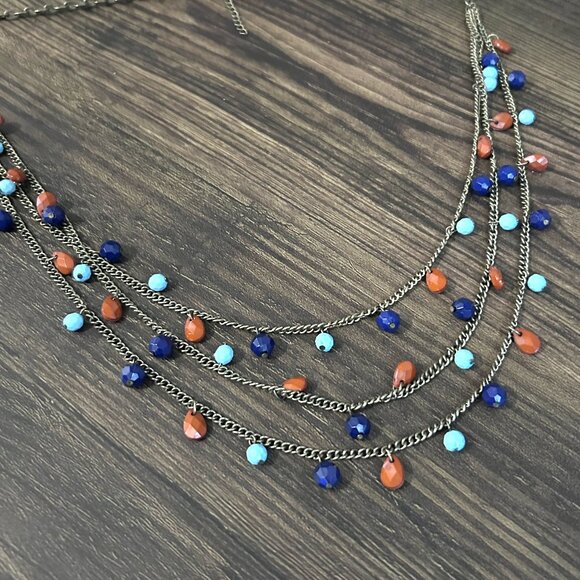 3 Tier Layered Chain Bead Necklace ASO Alex Russo / Selena Gomez - Picture 5 of 9